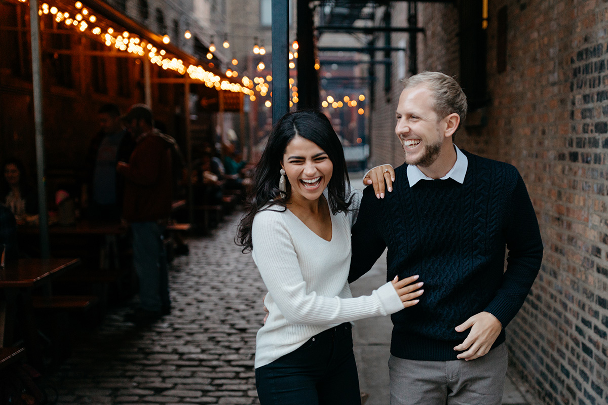 Chicago Night Engagement Photos: Natalie & Jake - Sally O'Donnell ...